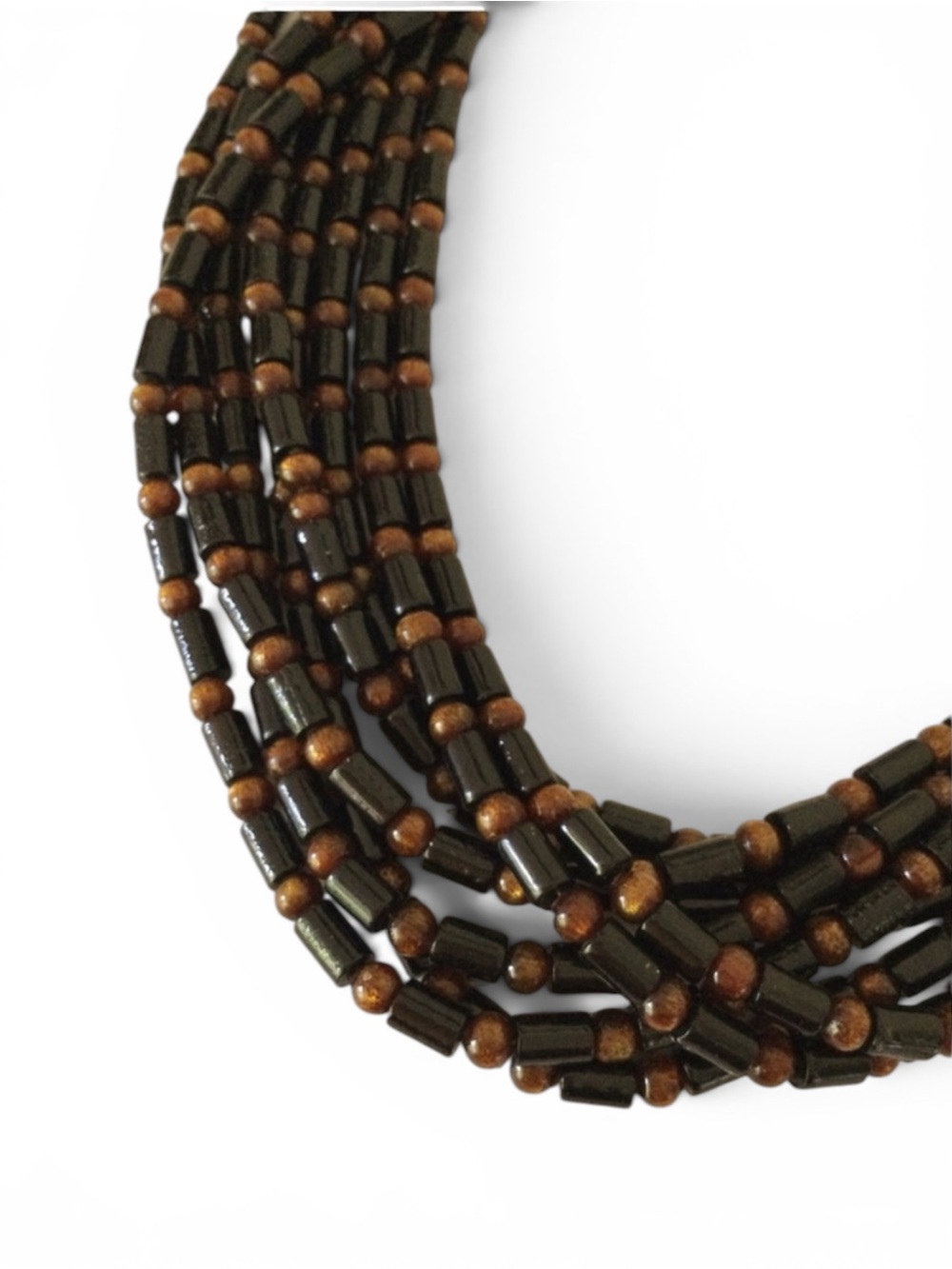Jay King DTR 925 Sterling Silver Multi-Strand Black & Amber Beaded Necklace - Picture 11 of 15